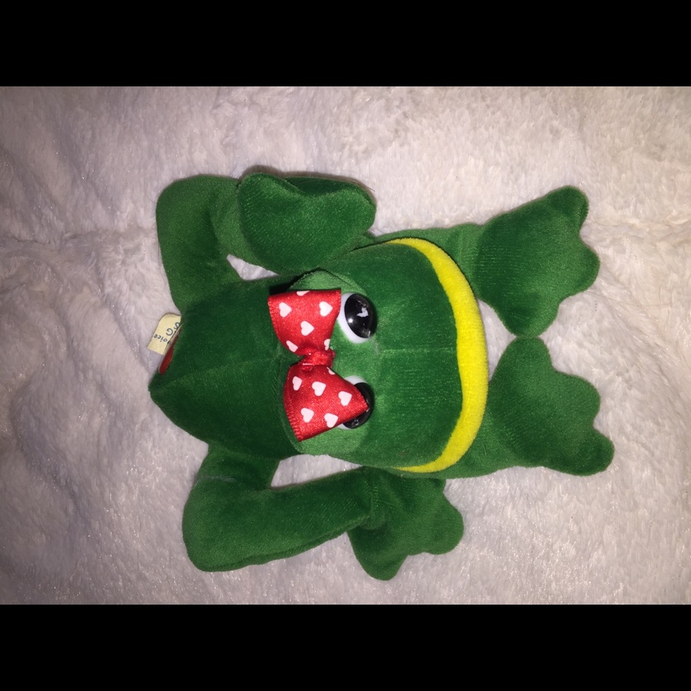 Frog plush soft green stuffed toy